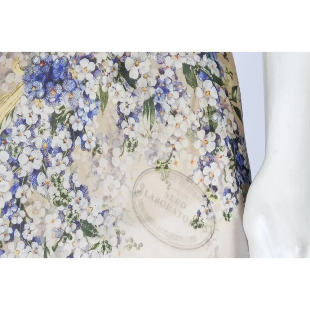 Zimmermann Tama Bias Forget Me Not Flare Skirt Silk Satin Organza Floral Maxi 1 - Picture 6 of 16